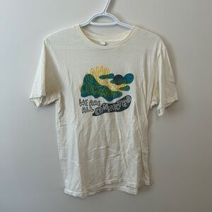 Graphic Tee with Colorful Text Design